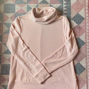 Women's Light Pink Turtleneck Sweater